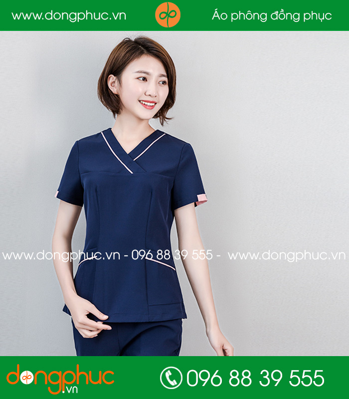 đồng phục spa màu tím than
